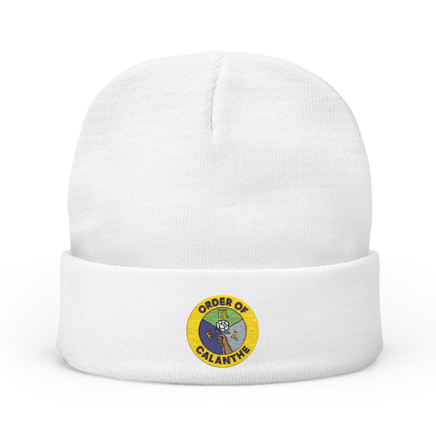 Order of Calanthe Beanie - Knit Embroidery Emblem - Bricks Masons