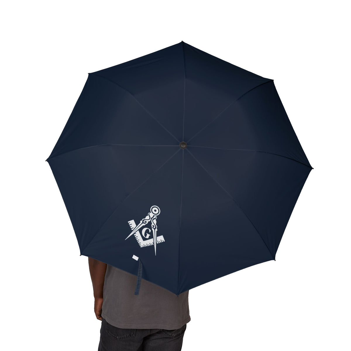 Master Mason Blue Lodge Umbrella - Dark Blue with Square & Compasses G