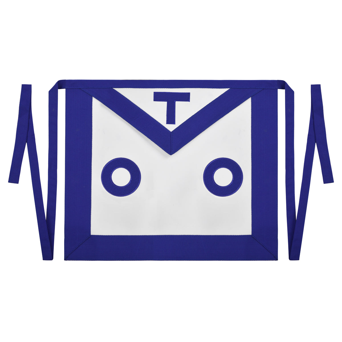 Blue Lodge Apron - OTO White & Blue with Different Materials - Bricks Masons