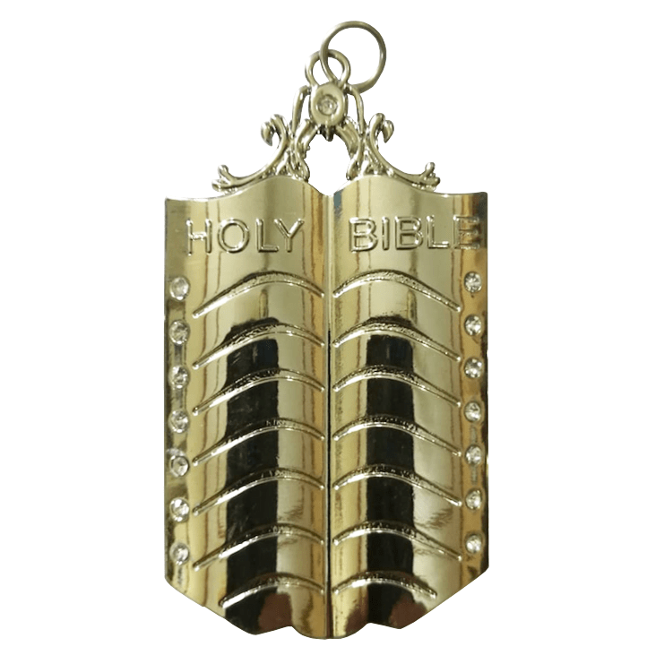 Chaplain Blue Lodge Officer Collar Jewel - Silver Metal - Bricks Masons