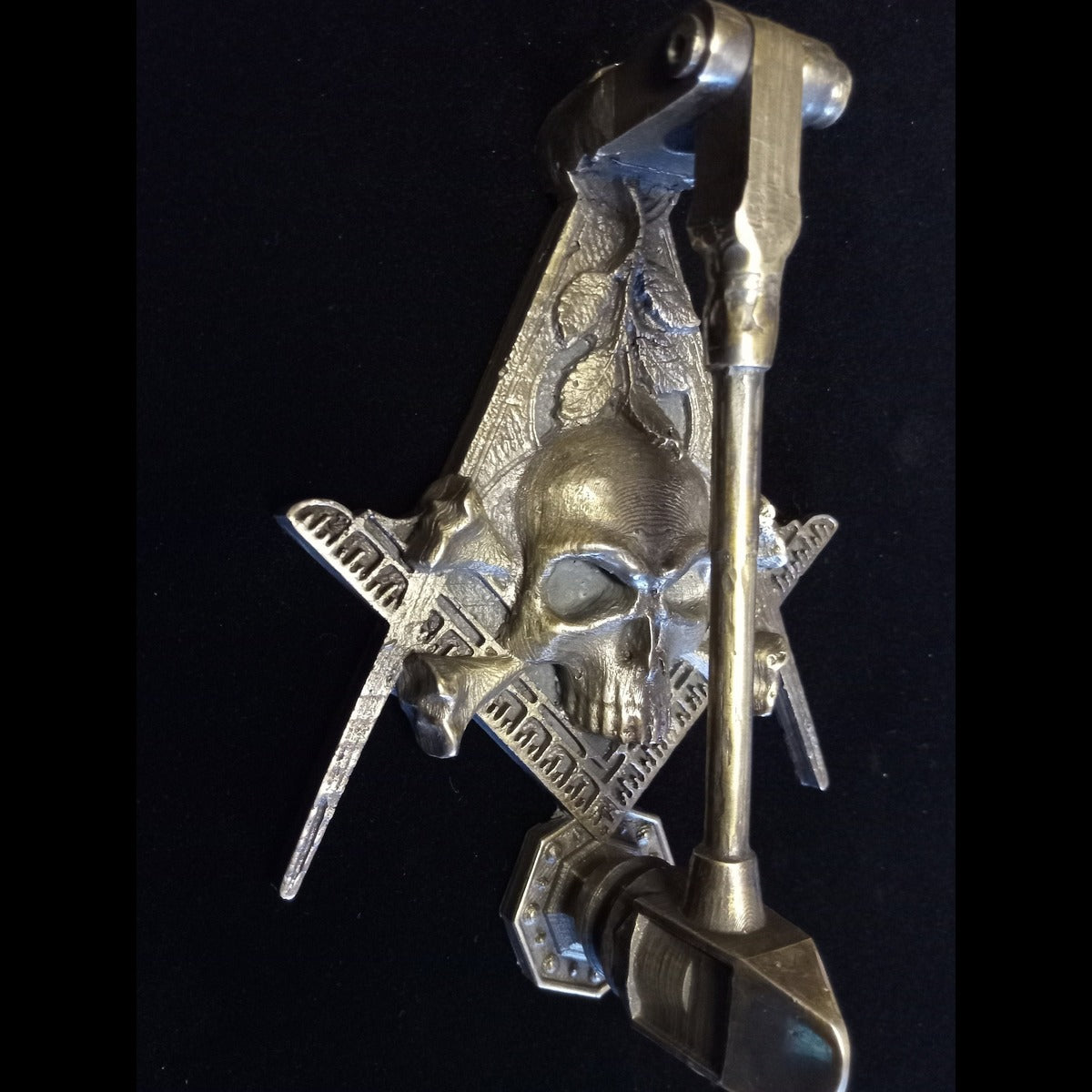 Widows Sons Door Knocker - High Polished Handcrafted Bronze Metal - Bricks Masons