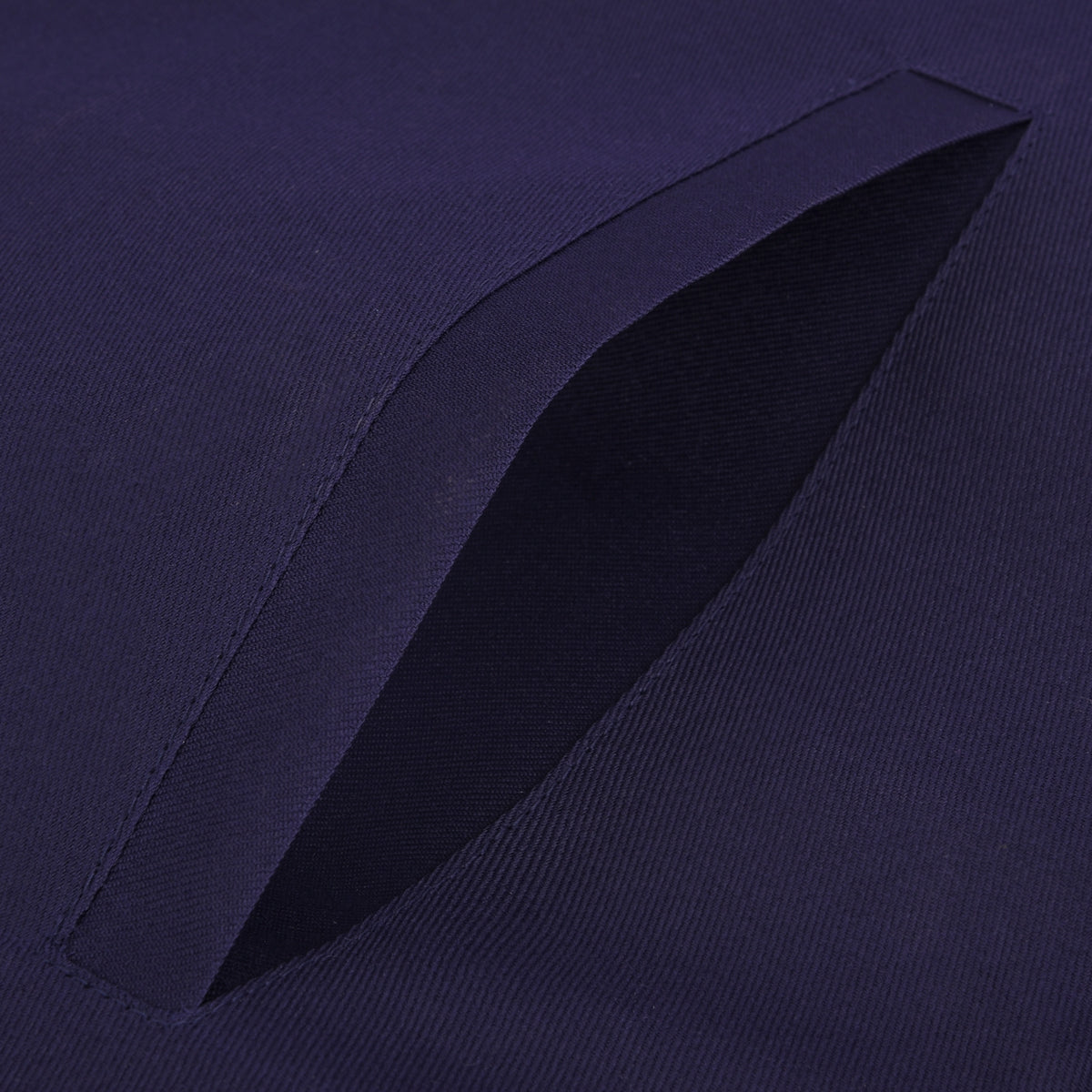 Junior Deacon Blue Lodge Officer Apron - Navy Velvet With Silver Embroidery Thread - Bricks Masons