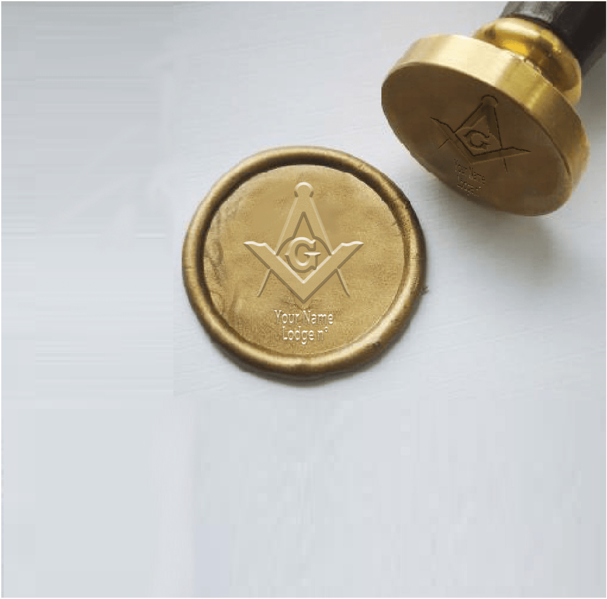 Master Mason Blue Lodge Wax Seal Stamp - Various Sizes - Bricks Masons