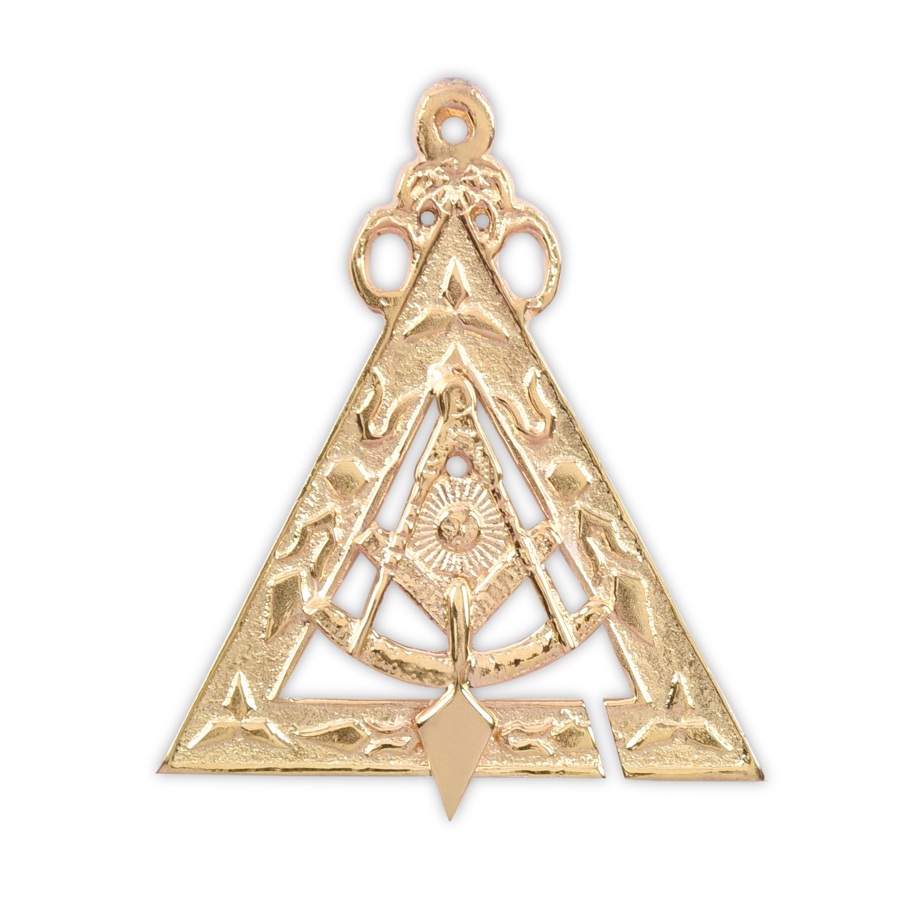 Past Illustrious Master Council Officer Collar Jewel - Gold Plated - Bricks Masons