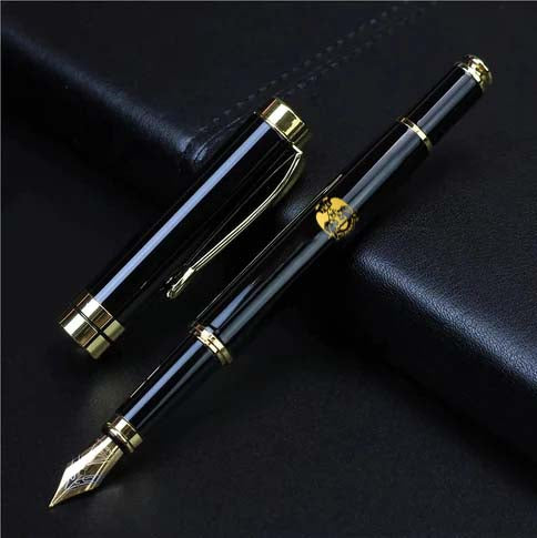 32nd Degree Scottish Rite Pen - Wings Down Black & Gold - Bricks Masons