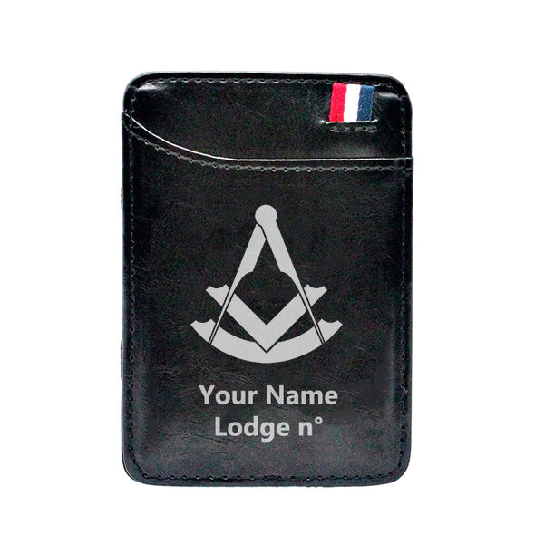 Past Master Blue Lodge Wallet - Black & Brown - Bricks Masons