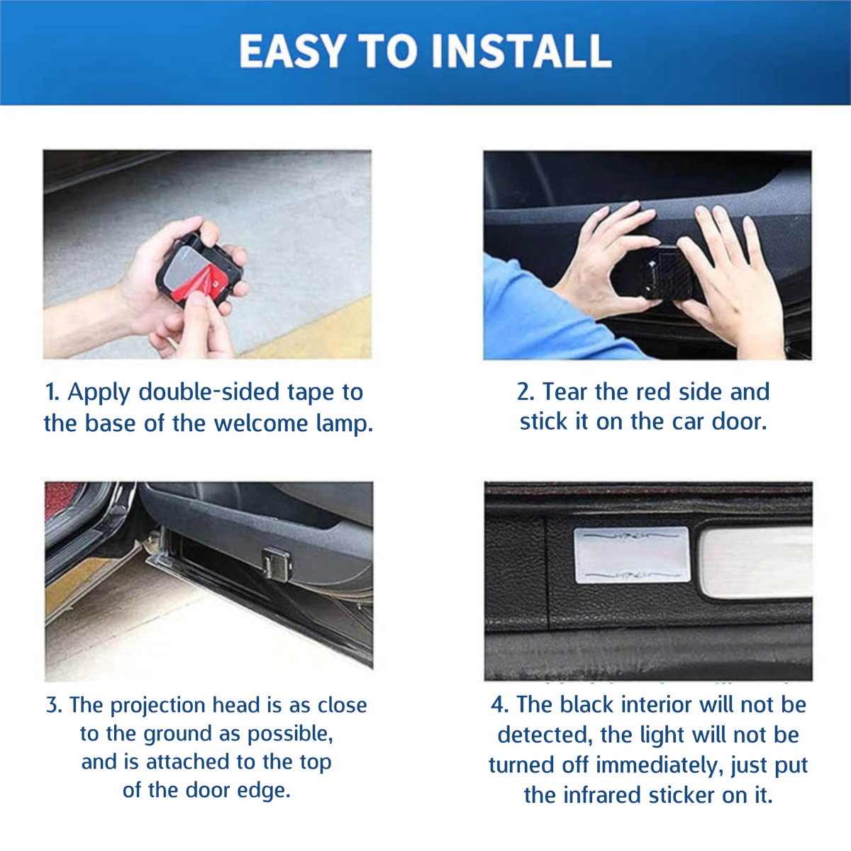 Order Of Malta Car Door Light Projector - Customizable Wireless LED - Bricks Masons