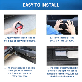 Council Car Door Light Projector - Customizable Wireless LED - Bricks Masons