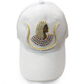 DOI PHA Baseball Cap - White with Jewels & Bullion Embroidery