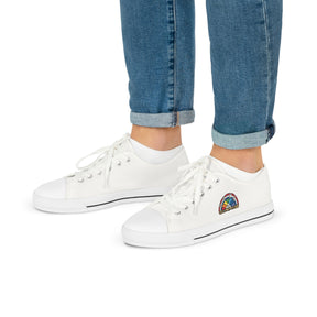 International Order Rainbow For Girls Sneaker - Low Top Sneaker Black & White Colorful Emblem - Bricks Masons