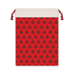 Master Mason Blue Lodge Gift Bag - Square & Compass with G Symbol Design - Bricks Masons