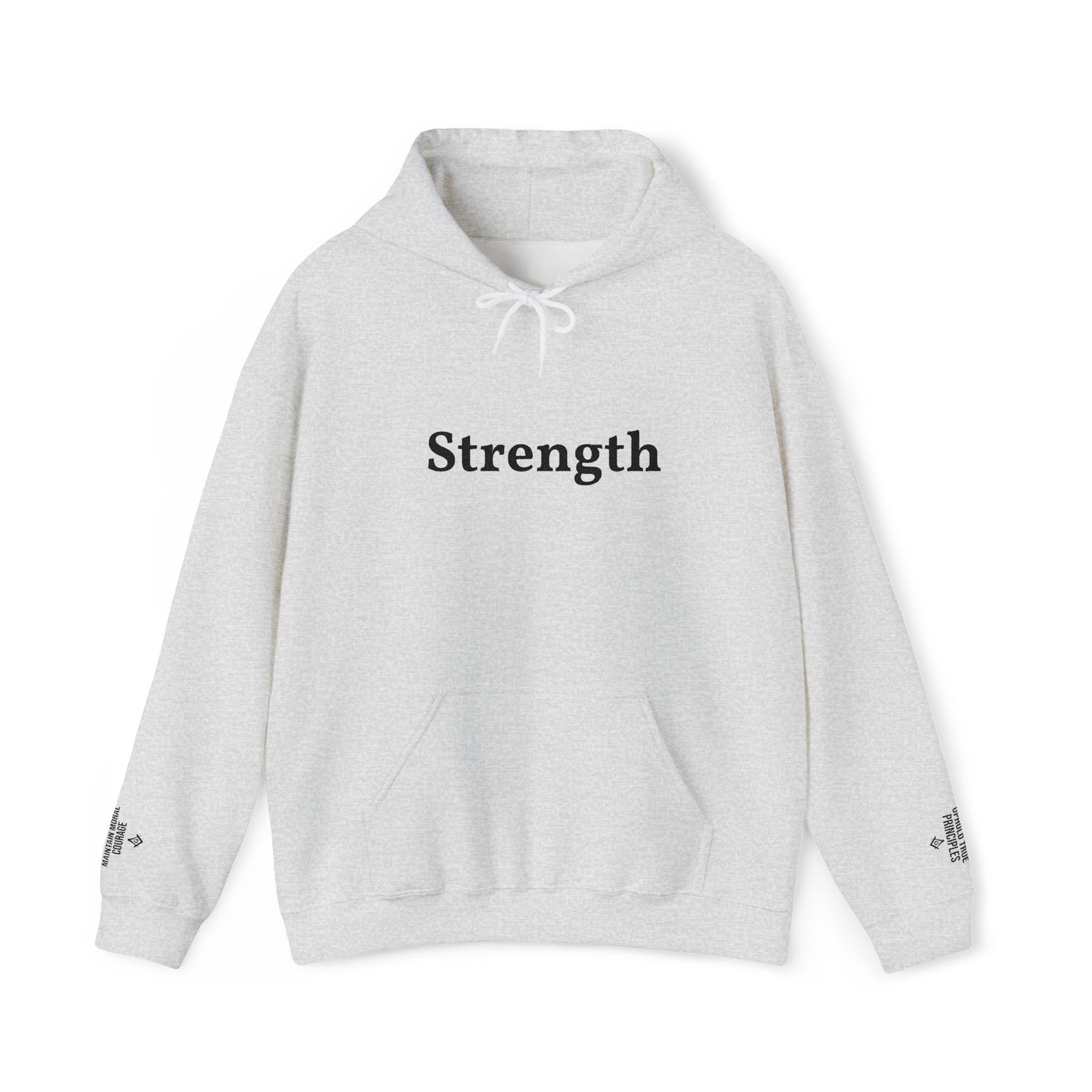 Master Mason Blue Lodge Hoodie - Strength Front & Sleeves Embroidery - Bricks Masons