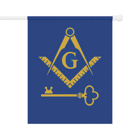 International Masons Yard Flag - Blue Poly Poplin - Bricks Masons