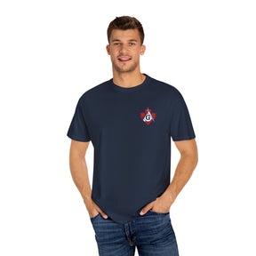 Master Mason Blue Lodge Canada Jurisdiction T-Shirt - Garment-Dyed Tee - Bricks Masons