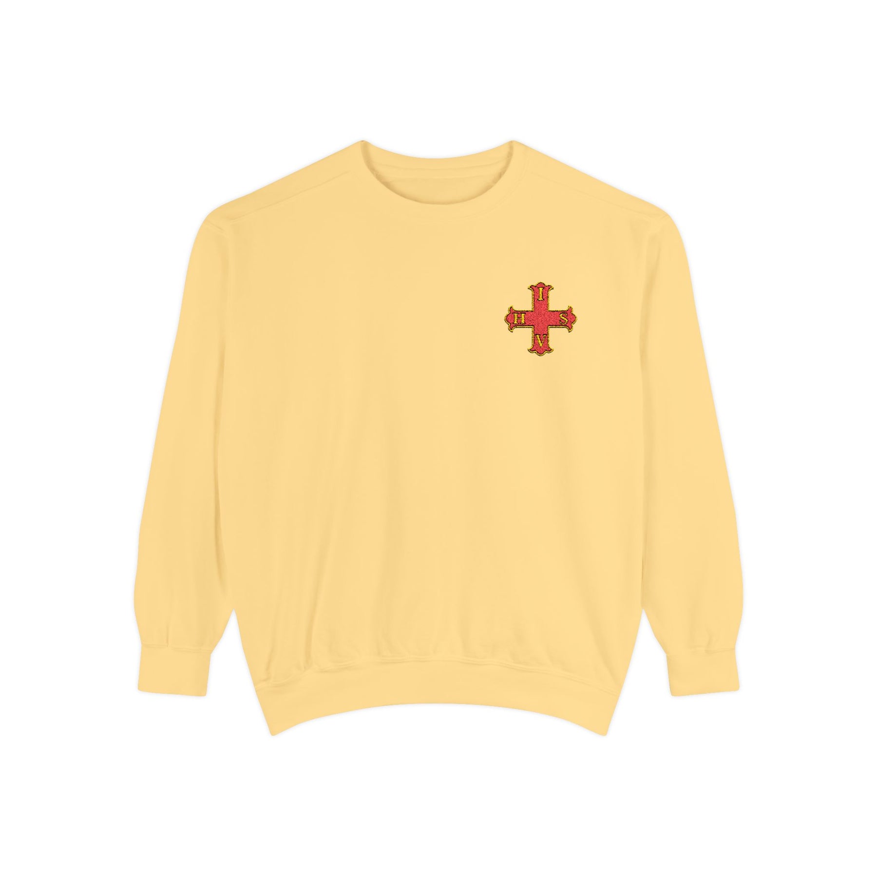 Red Cross of Constantine Sweatshirt - Embroidered Red Cross Insignia - Bricks Masons