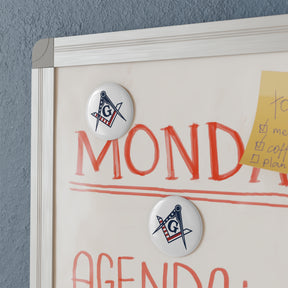 Master Mason Blue Lodge Magnet - Decorative Refrigerator - Bricks Masons