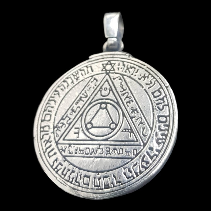 Solomon Pendant Sixth and Fourth Pentacle consecrated to the Sun Silver 3.6 cm 25 g Art 1168 - Bricks Masons