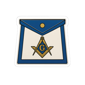 Master Mason Blue Lodge Sticker Decal - Kiss-Cut Masonic Apron - Bricks Masons