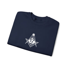 Master Mason Blue Lodge Canada Jurisdiction Sweatshirt - Crewneck Maple Leaf Emblem - Bricks Masons