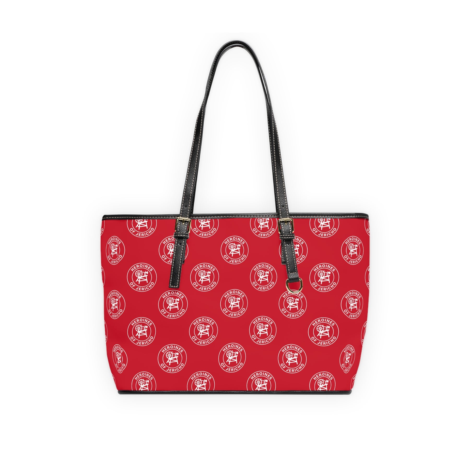 Heroines of Jericho Handbag - Red PU Leather With Ample Interior - Bricks Masons
