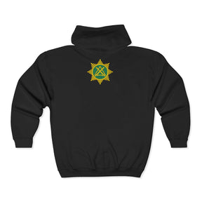 Knight Masons Hoodie - Zip Up Jacket Emblem Embroidery - Bricks Masons