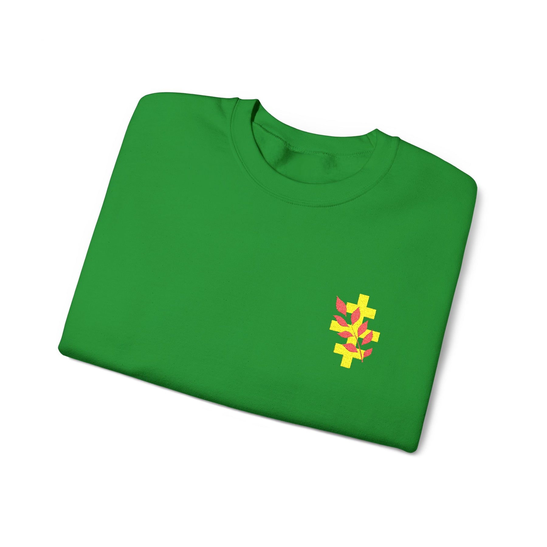 Red Branch of Eri Sweatshirt - Left Chest Embroidered Motif - Bricks Masons