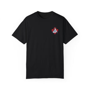 Master Mason Blue Lodge Canada Jurisdiction T-Shirt - Garment-Dyed Tee - Bricks Masons