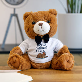 Shriners Teddy Bear - I Took An Oath Not A Nap Plushie - Bricks Masons