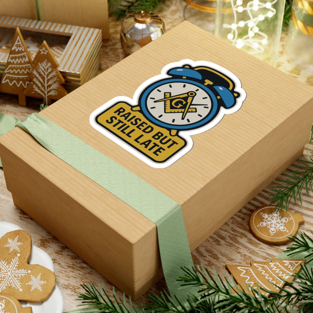 Master Mason Blue Lodge Sticker Decal - Boaz & Jachin Kiss-Cut Colorful - Bricks Masons