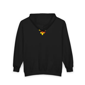 Red Branch of Eri Hoodie - Zip Up Jacket Front & Back Embroidery - Bricks Masons