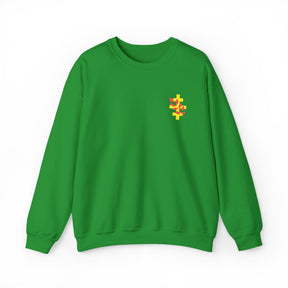 Red Branch of Eri Sweatshirt - Left Chest Embroidered Motif - Bricks Masons