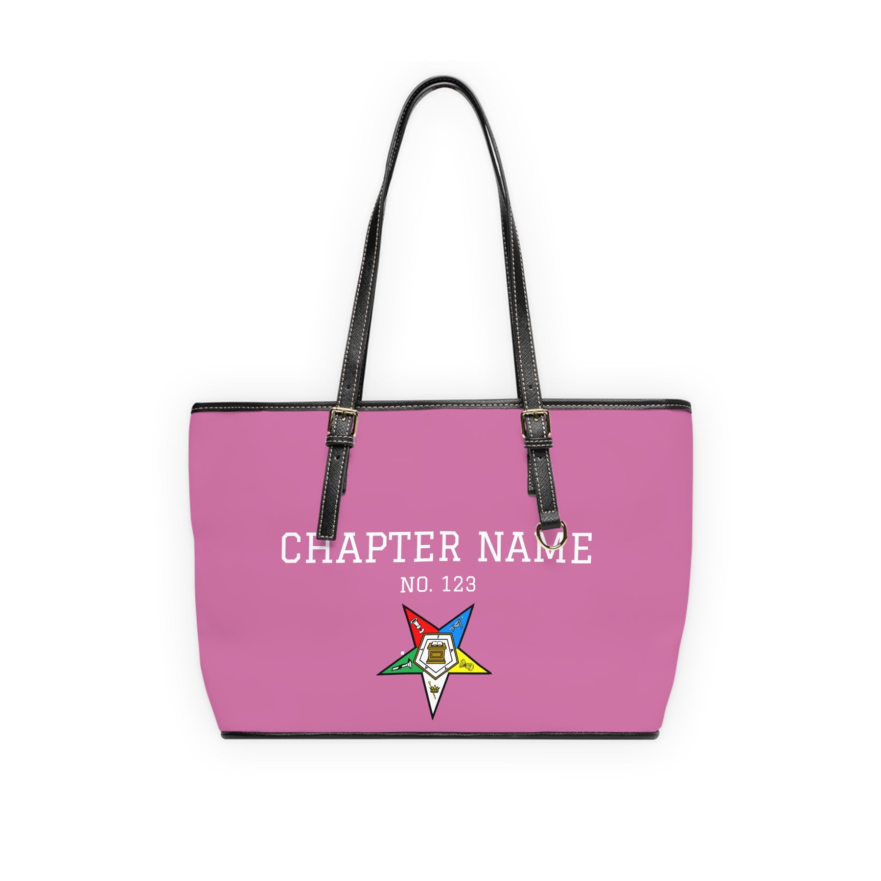 OES Handbag - Custsomizable Pink Wth Colorful Star - Bricks Masons