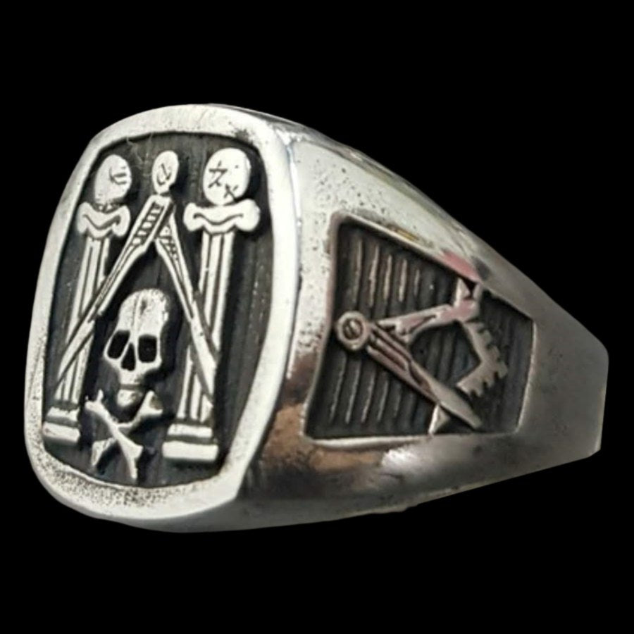 Masonic Master Ring Silver Freemasonry 1.5 cm 10 g Art 1336 - Bricks Masons