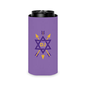 Order of the Secret Monitor Can Cooler - Purple Polyester Exterior - Bricks Masons