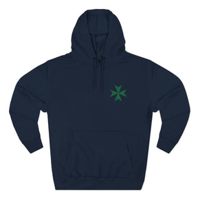 Order of Saint Lazarus Hoodie - Front Embroidered Detail - Bricks Masons