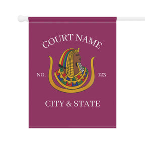 DOI Yard Flag - Colorful Personalized Printed Poly Poplin - Bricks Masons