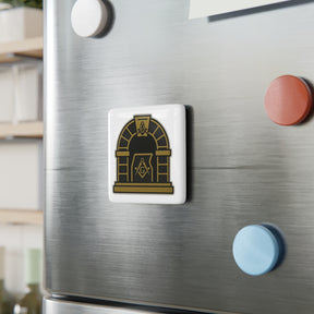 Master Mason Blue Lodge Magnet - Porcelain With Magnet - Bricks Masons