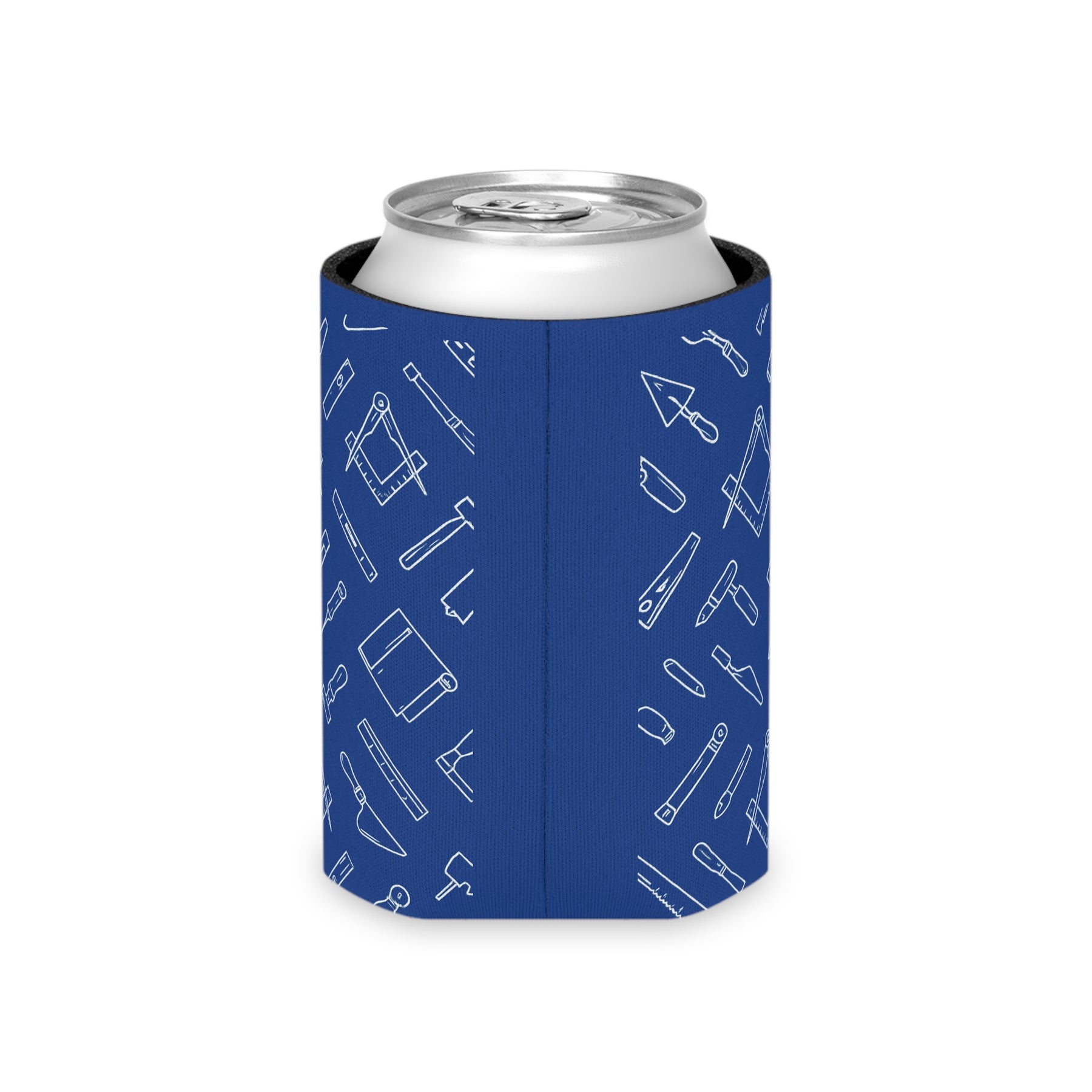 Master Mason Blue Lodge Can Cooler - Regular & Slim Can Blue Working Tools - Bricks Masons