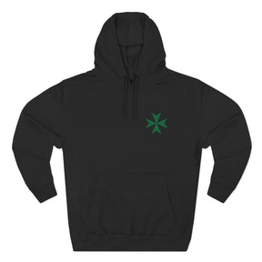 Order of Saint Lazarus Hoodie - Front Embroidered Detail - Bricks Masons