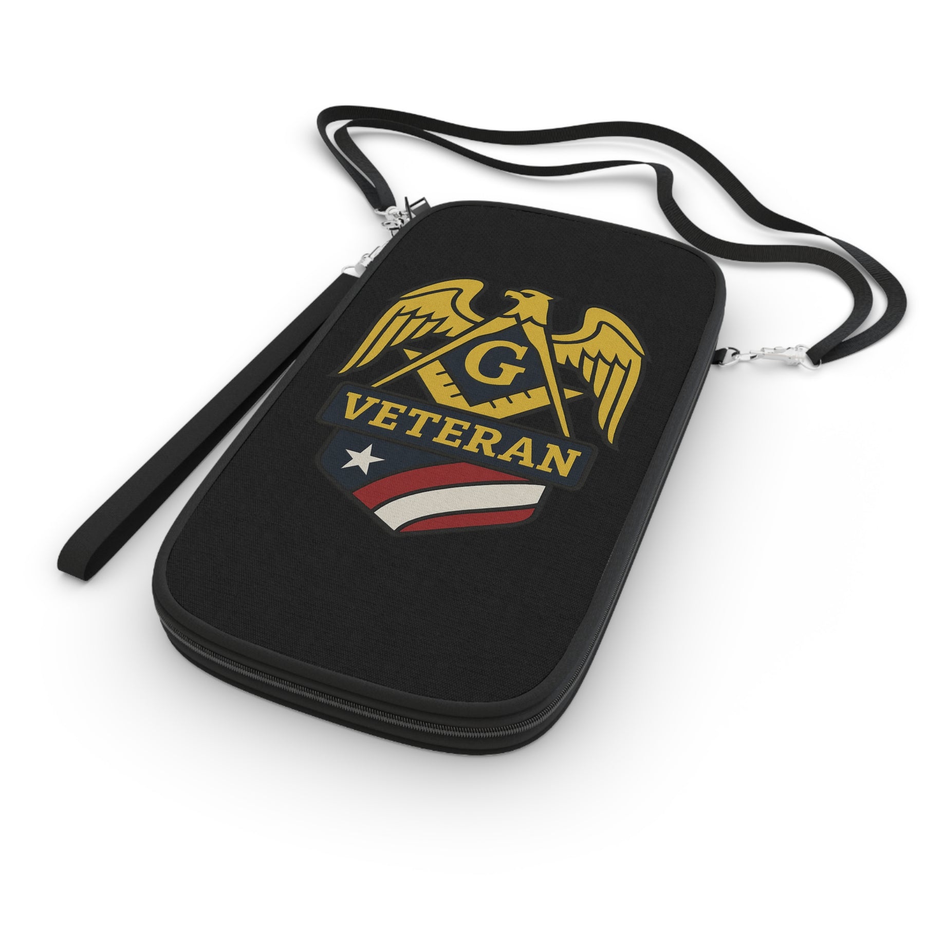 Master Mason Blue Lodge Passport Wallet - Black Veteran Mason - Bricks Masons