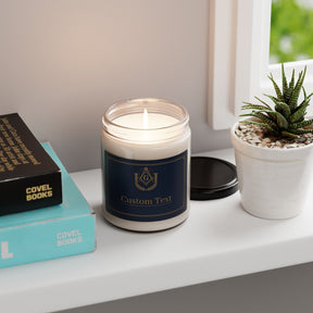 Master Mason Blue Lodge Candle - S&C with G and Pillars Christmas Customized - Bricks Masons