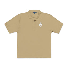 Allied Masonic Degrees Polo Shirt - Embroidered White AMD Emblem Various Colors - Bricks Masons