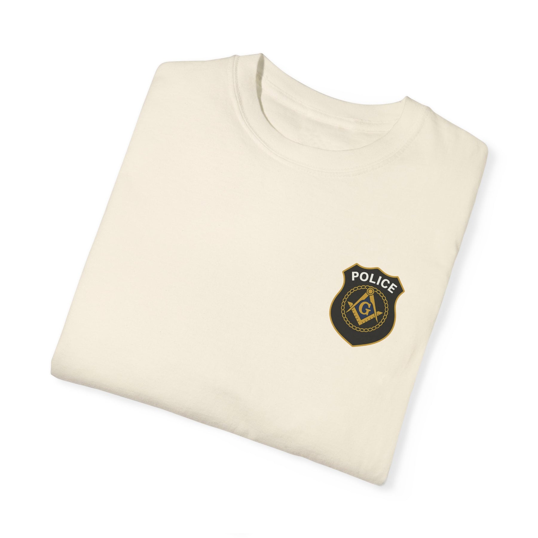 Master Mason Blue Lodge T-Shirt - Police Mason Garment-Dyed Tee - Bricks Masons