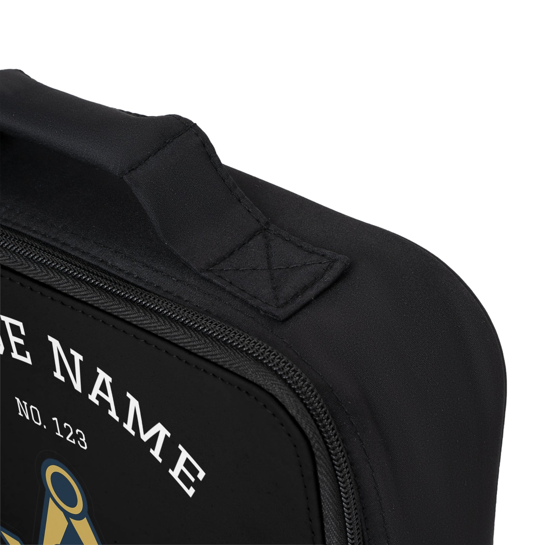 Master Mason Blue Lodge Lunch Bag - Fully Insulated Zipper Closure Customizable - Bricks Masons