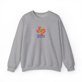 Master Mason Blue Lodge Sweatshirt - Crewneck Embroidered Emblem Texas Mason - Bricks Masons