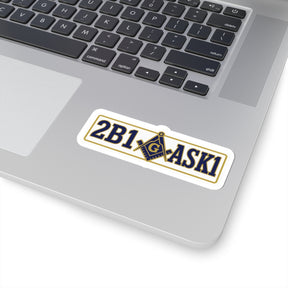 Master Mason Blue Lodge Sticker Decal - Kiss-Cut 2B1 ASK1 - Bricks Masons