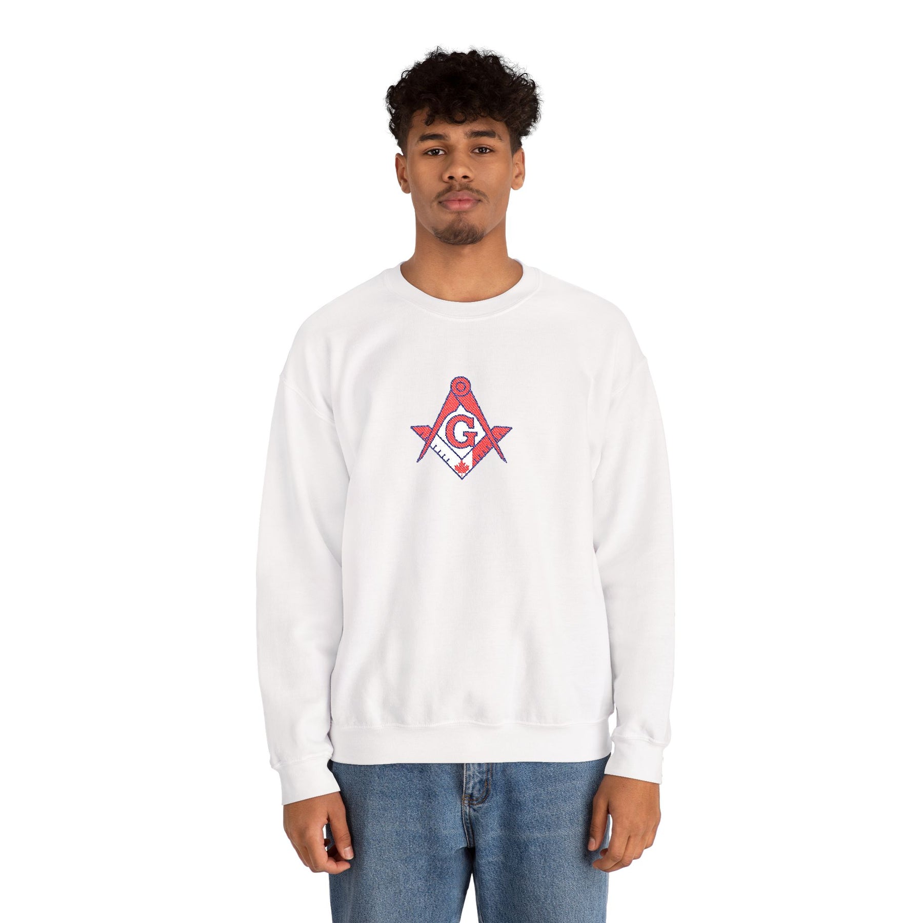 Master Mason Blue Lodge Canada Jurisdiction Sweatshirt - S&C with Canada Flag - Bricks Masons