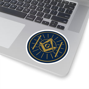 Master Mason Blue Lodge Sticker Decal - Kiss-Cut Colorful - Bricks Masons