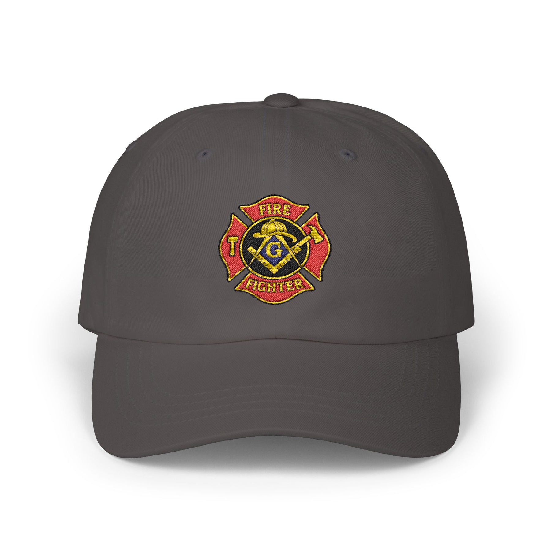 Master Mason Blue Lodge Baseball Cap - Embroidered Firefighter Mason Dad Cap - Bricks Masons