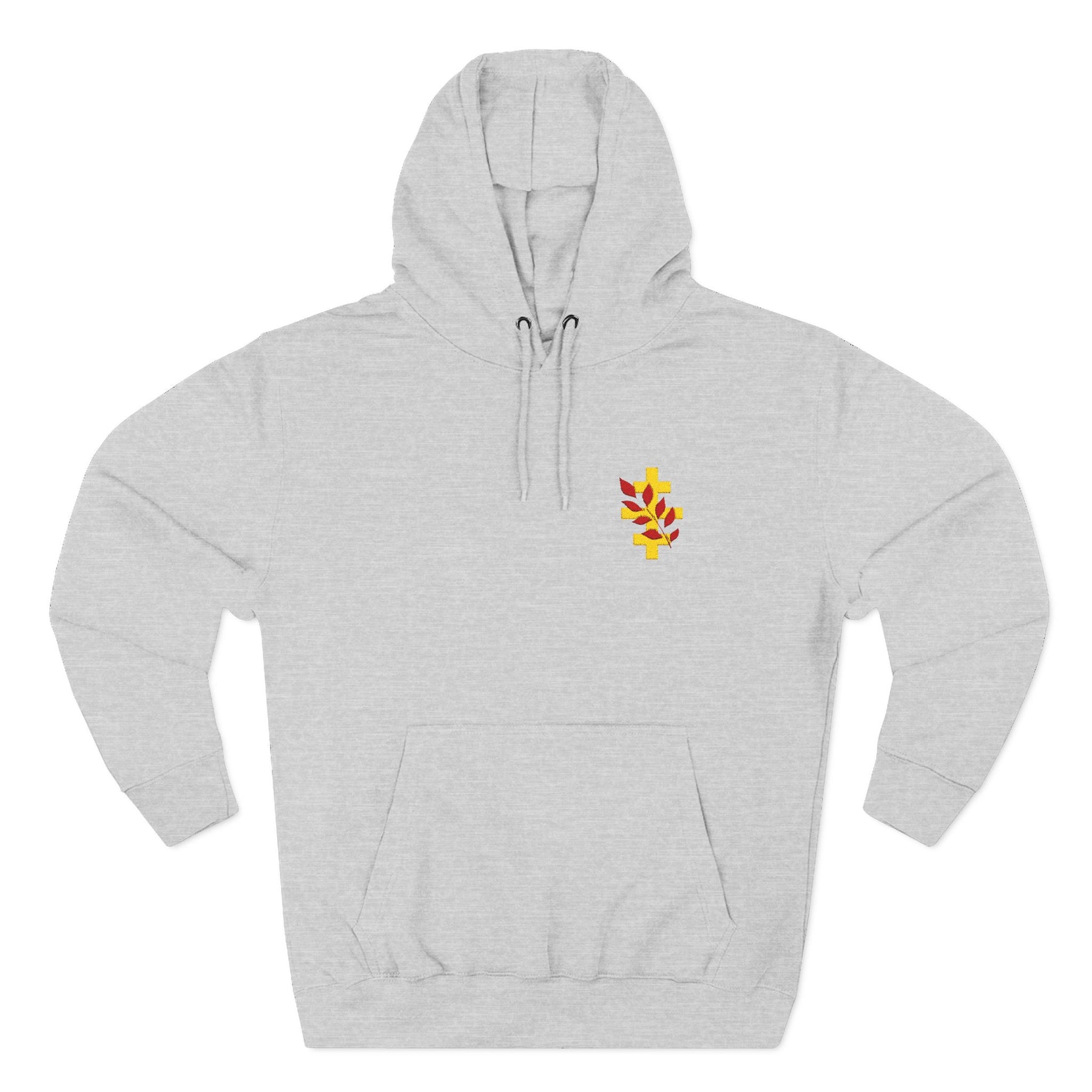 Red Branch of Eri Hoodie - Embroidered Chest Design - Bricks Masons